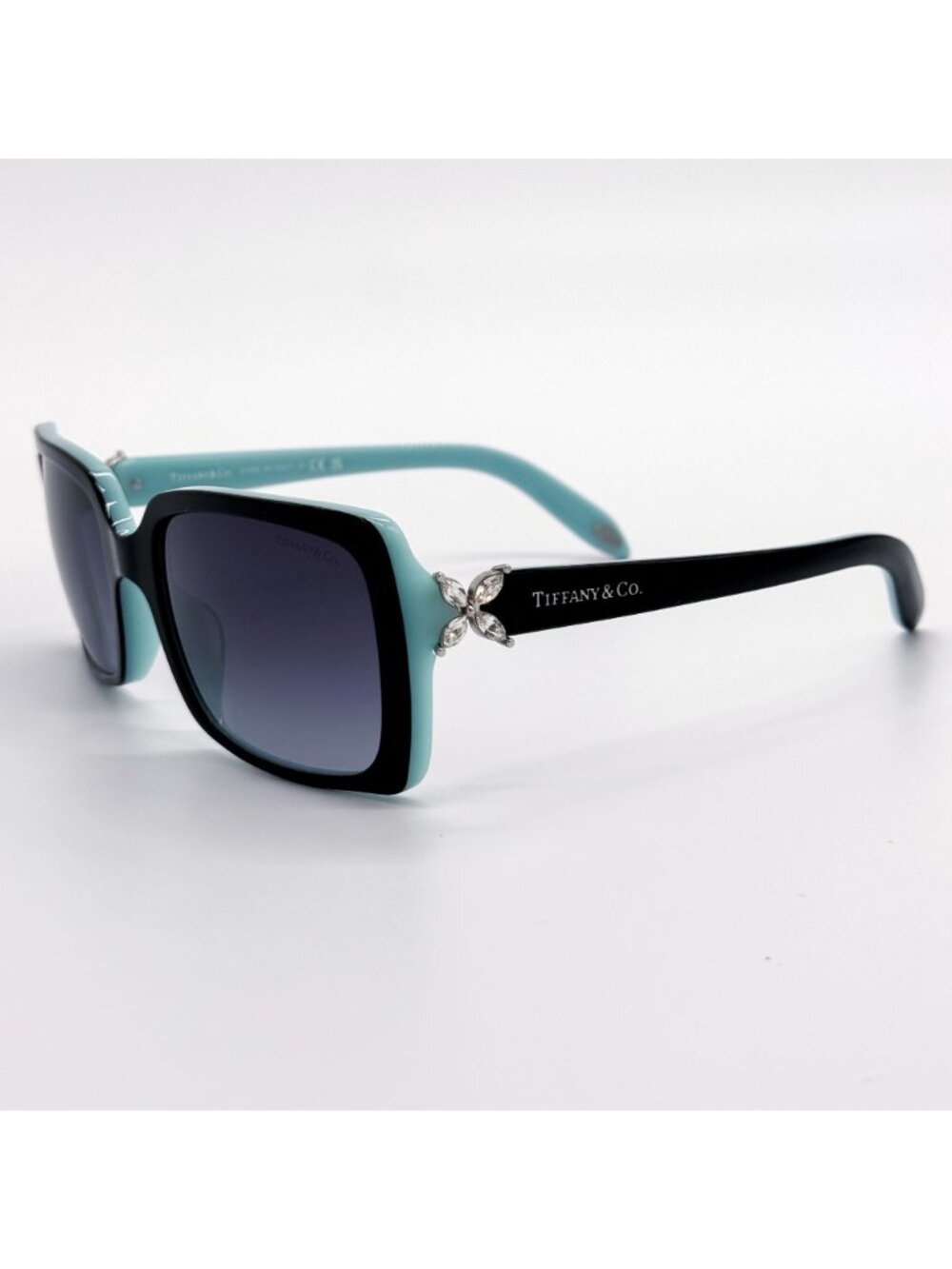 New Tiffany & Co Sunglasses TF4047B 8055/3C Black Blue Women Eyewear - Picture 6 of 10